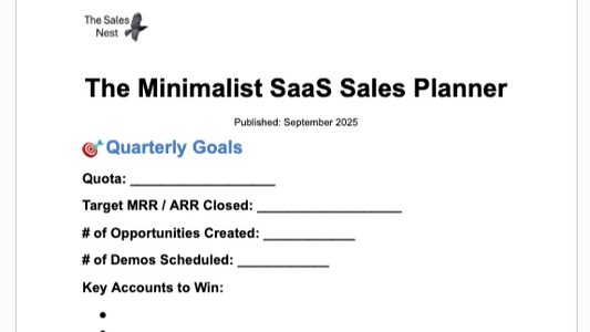Free Digital Download: The Minimalist SaaS Sales Planner